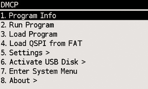 DMCP System menu