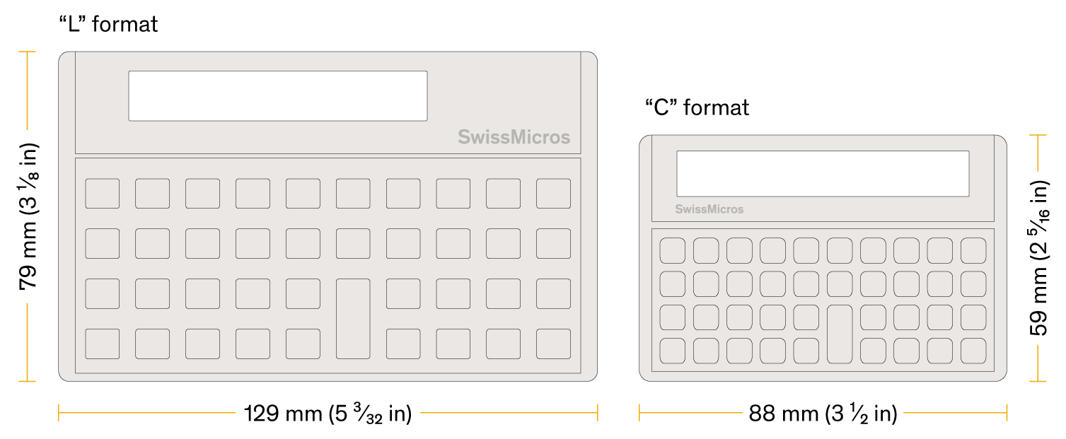 Horizontal units size comparison